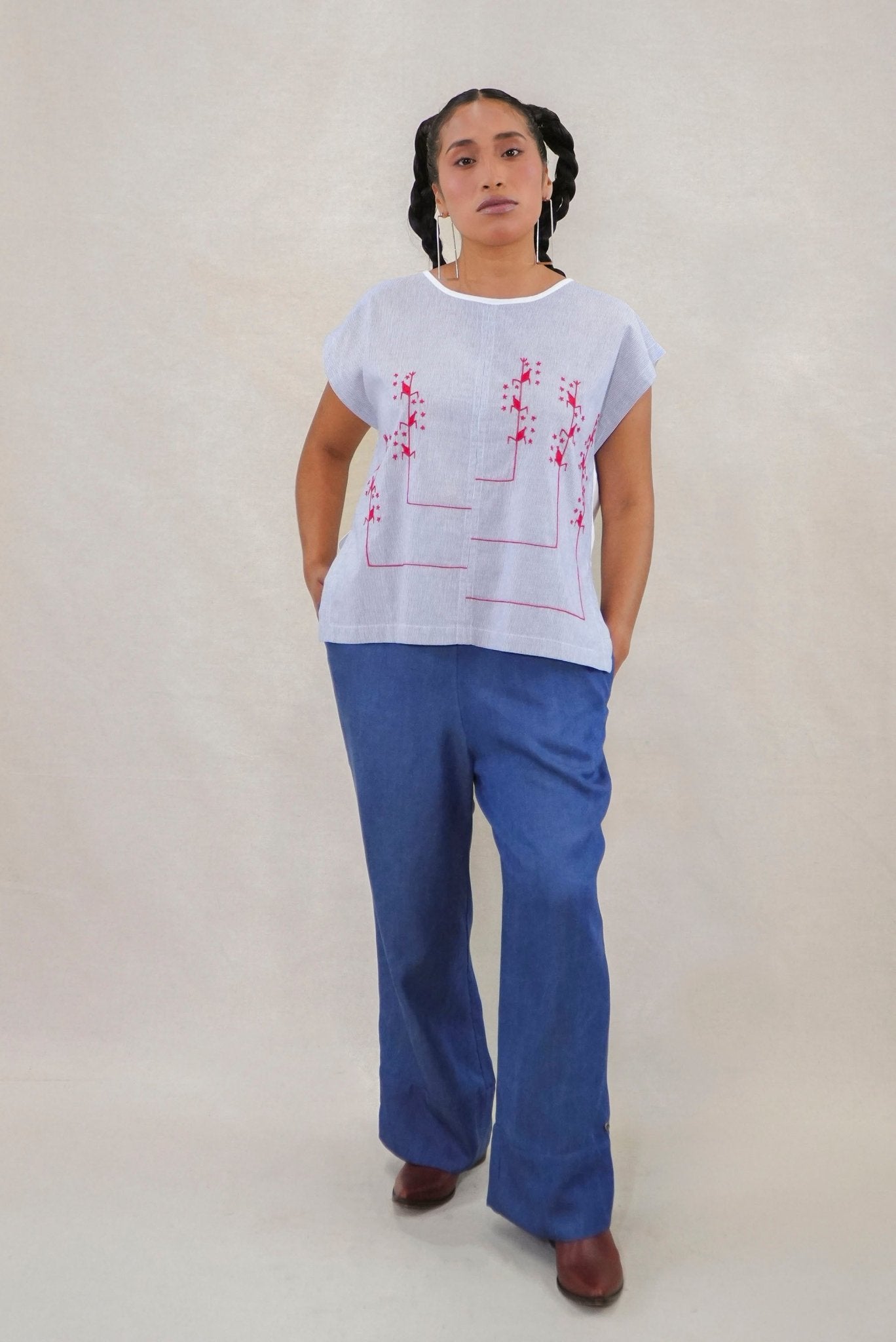 Blusa 002 Crisálida Rayas