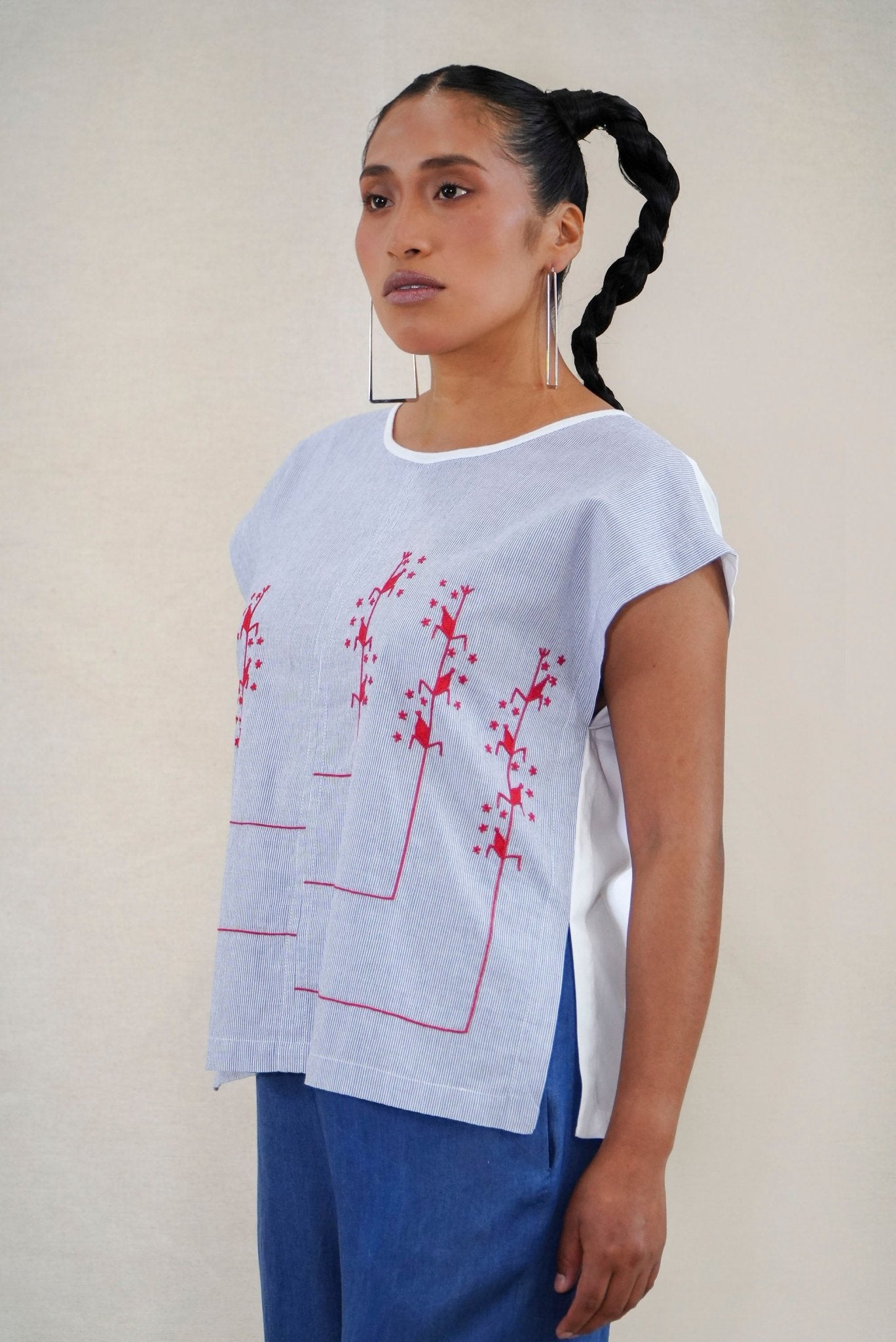 Blusa 002 Crisálida Rayas